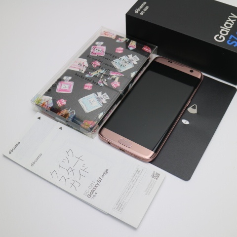 超美品 SC-02H Galaxy S7 edge ピンク 即日発送 スマホ DoCoMo SAMSUNG 本体 白ロム あすつく 土日祝発送OK_画像1