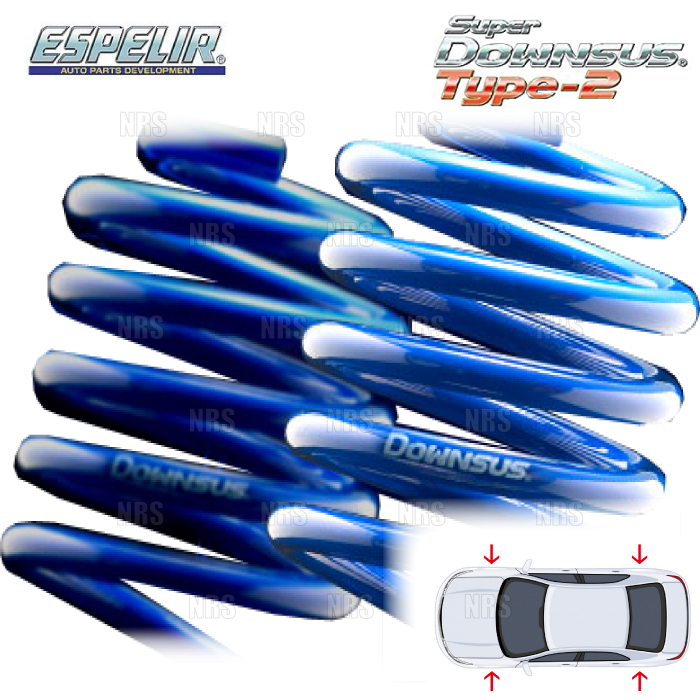 ESPELIR エスペリア スーパーダウンサス Type-2 (前後セット) CR-V RW2 L15B R2/6~ 4WD車 (ESH-6571