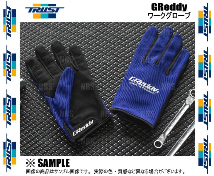 TRUST トラスト GReddy ワークグローブ (ブルーｘブラック) Lサイズ スマホ対応 (18001537_画像3