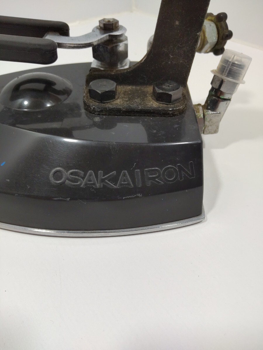  オーサカ アイロン 大阪電機工業 Osaka スチーム アイロン S-6 IRON レトロ 業務用アイロン c30の画像9