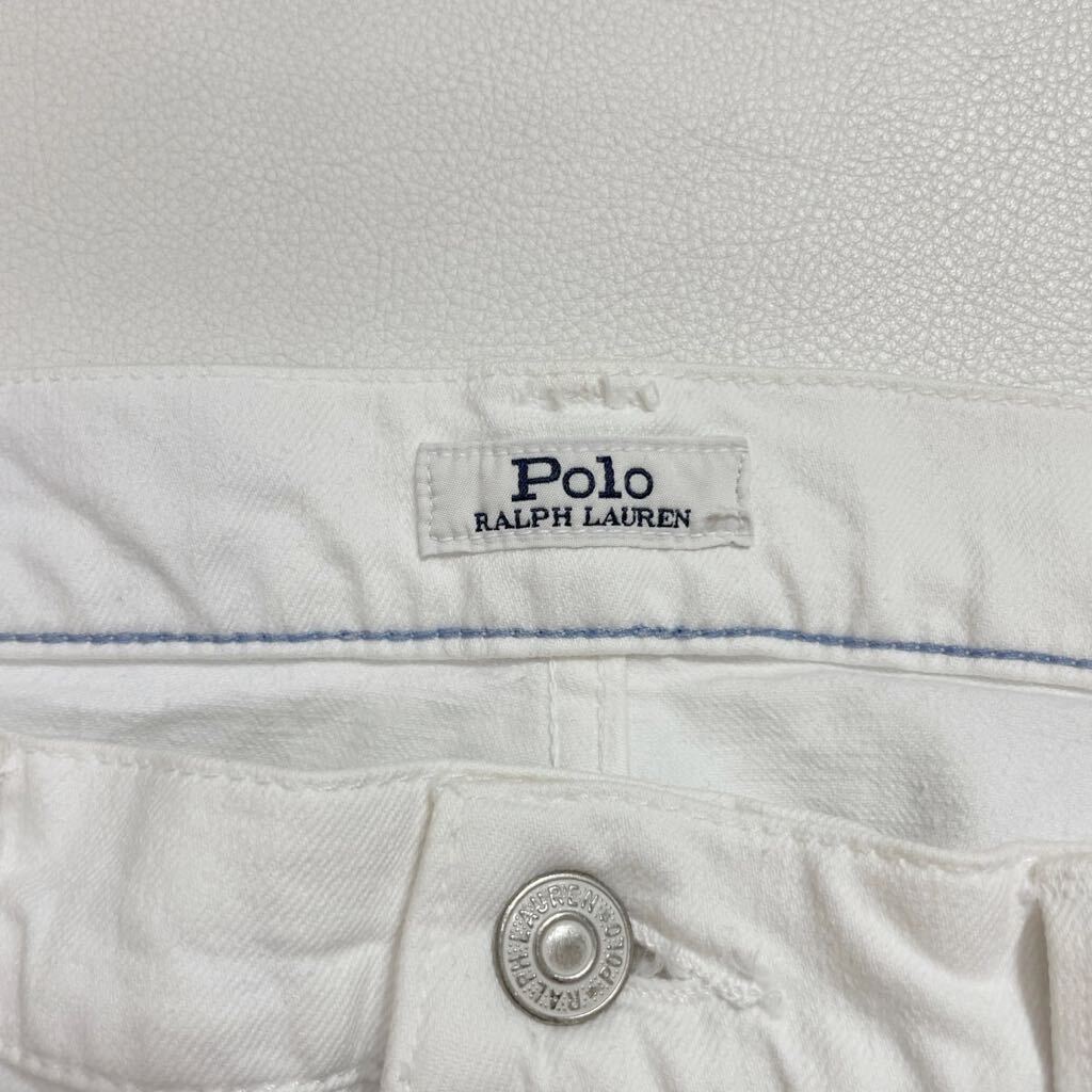 275 POLO RALPH LAUREN ポロ ラルフローレン ホワイト デニムパンツ サイズW34 L32 アメカジ 白 40514A_画像3