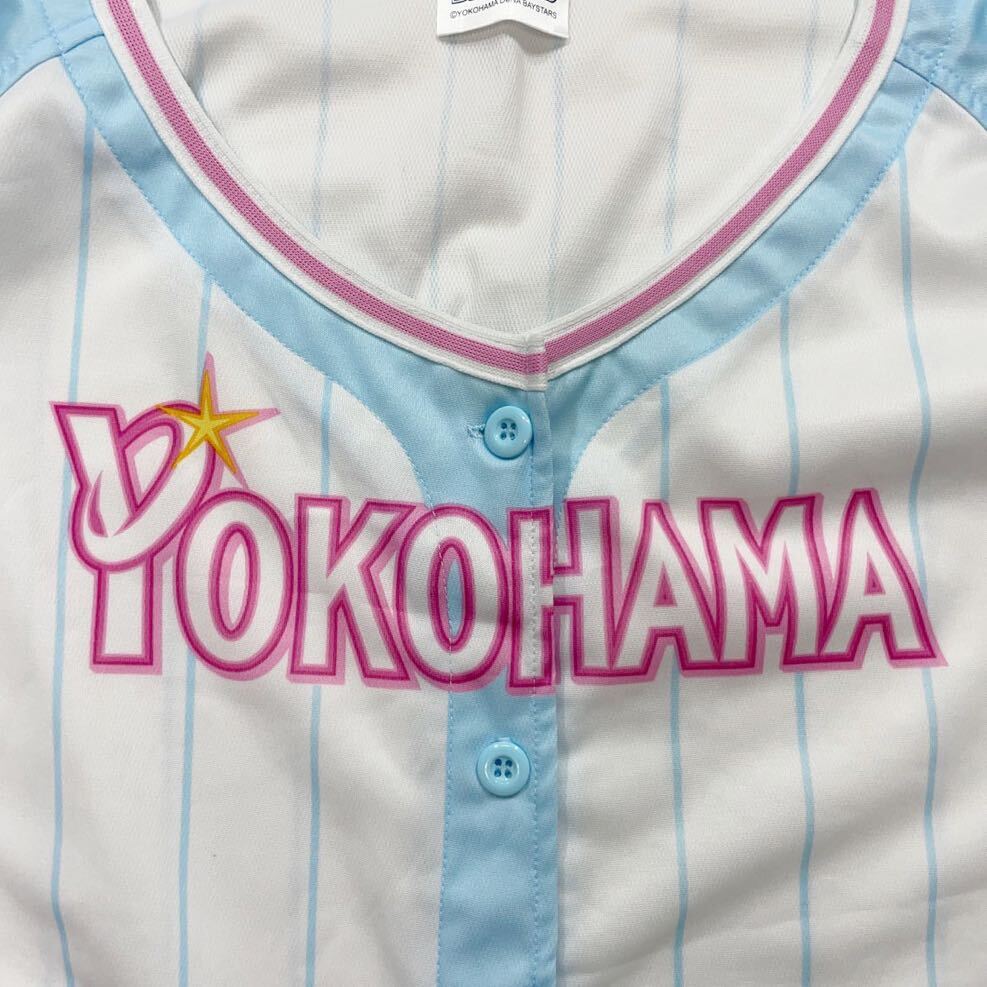 275 美品 プロ野球 横浜DeNA ベイスターズ YOKOHAMA GIRLS FESTIVAL 2015 ユニフォーム ベースボールシャツ 半袖 BAYSTARS 40514G_画像4