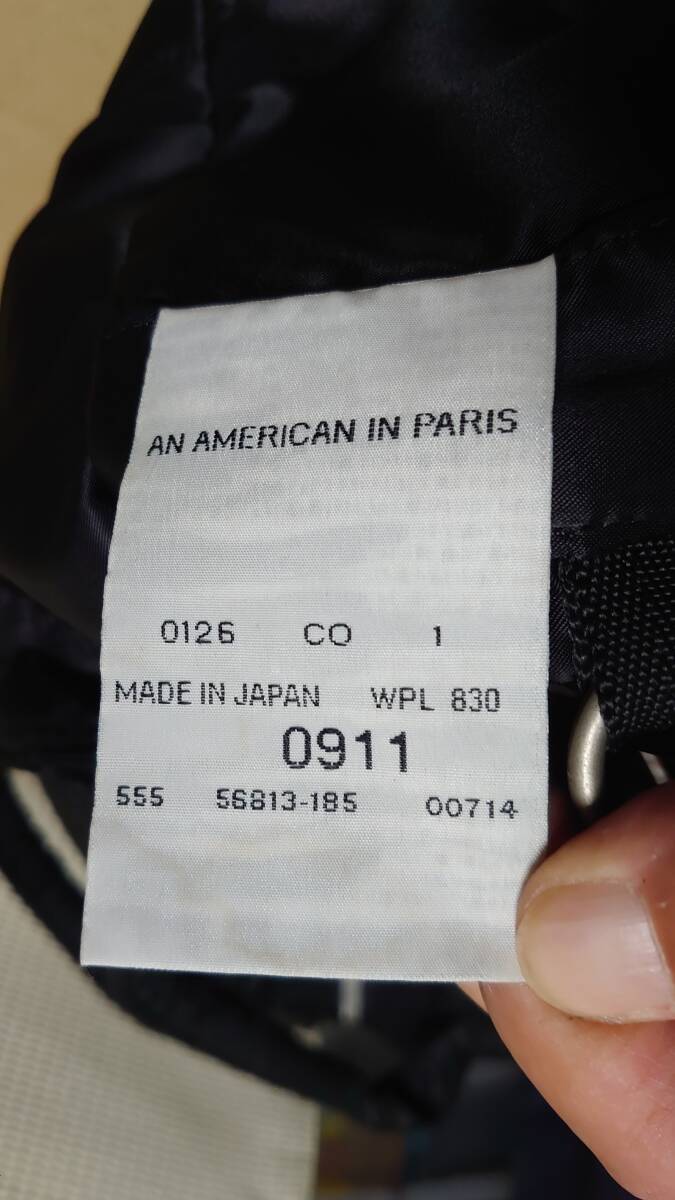  brand bag * purse etc. large liquidation :A.I.P AN AMERICAN IN PARIS*W Zip nylon Boston bag * shoulder strap lack of * beautiful goods 