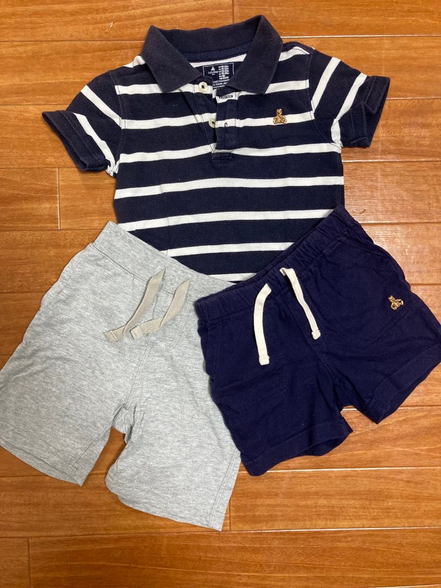 GAP  ショートパンツ ハーフパンツ 男の子 夏服 キッズ　ポロシャツ　90 2枚　3枚　セット　まとめ売り