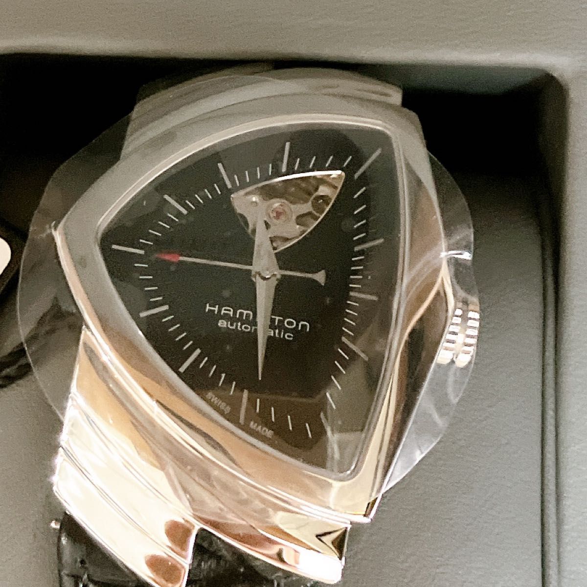 【新品・未使用】ハミルトン ベンチュラ オープンハート メンズ　腕時計　(タグ、保護フィルム、箱付き) 公式店購入