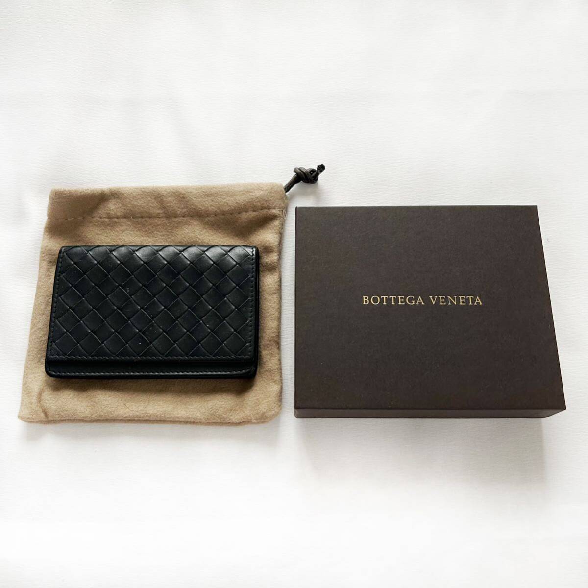  прекрасный товар BOTTEGA VENETA Bottega Veneta сетка футляр для карточек футляр для визитных карточек чёрная кожа чёрный 