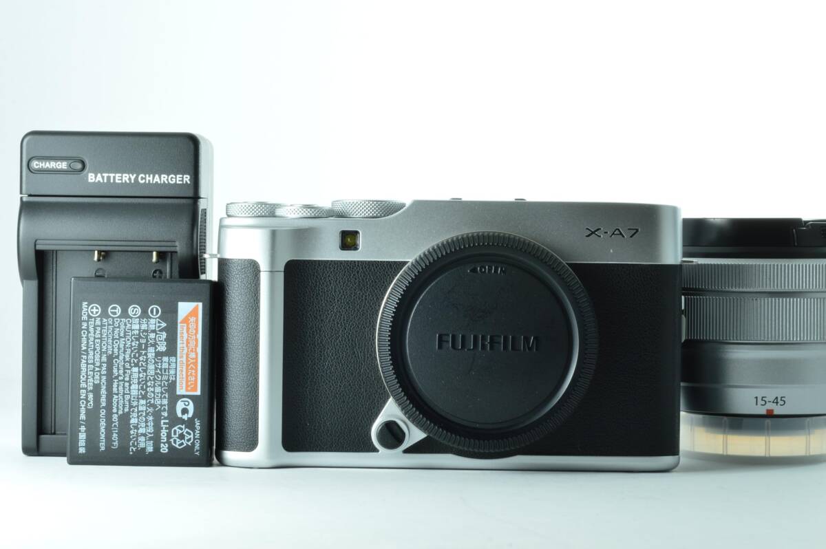 富士フイルム X-A7 ミラーレス一眼カメラ XC15-45mm F3.5-5.6 OIS PZレンズ付 シルバー_画像1
