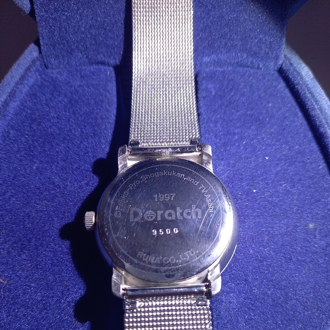 【予約限定品】初代ドラッチ 1997年 希少レア 腕時計 限定10000個 ハーフスケルトン ドラえもん 動作確認済 機械式手巻き時計 の画像3