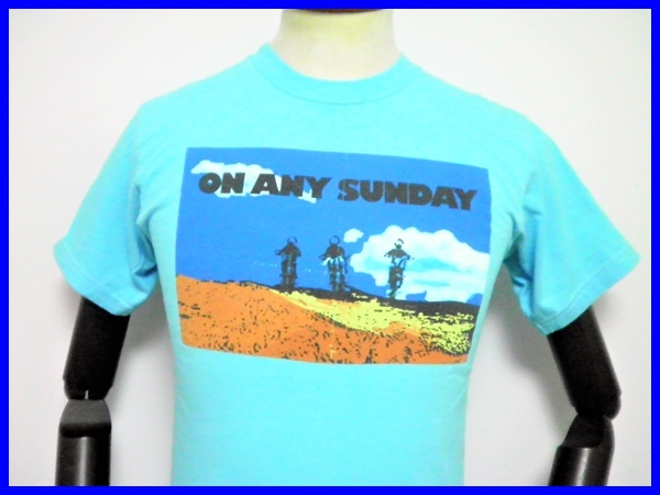 即決! 稀少! 良品! ザ・リアルマッコイズ 旧マッコイ ON ANY SUNDAY (『栄光のライダー』 ) 半袖Tシャツ メンズS The REAL McCOY'S