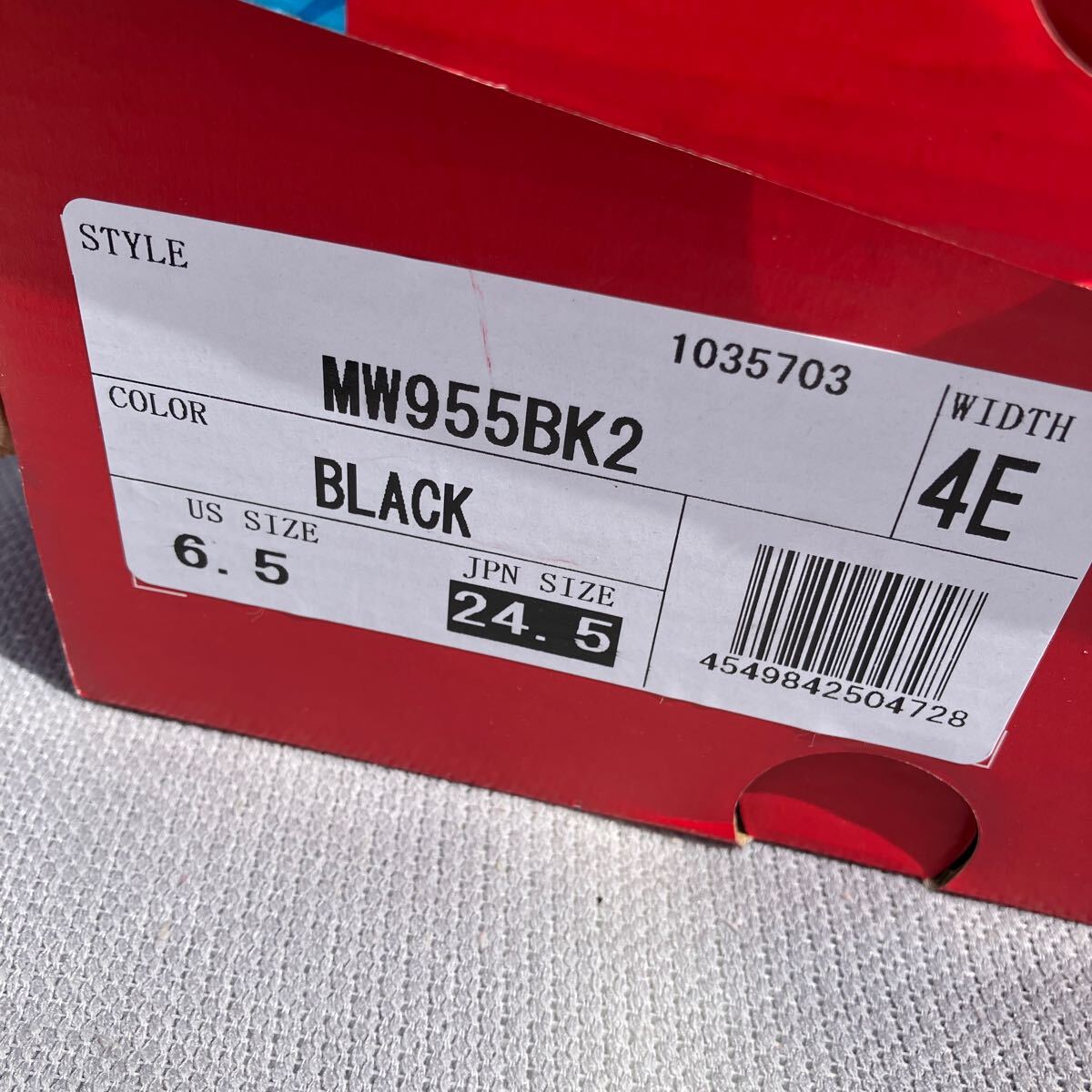 NEWBALANCE ニューバランス MW955BK2 ブラック 24.5センチ 未使用品_画像3