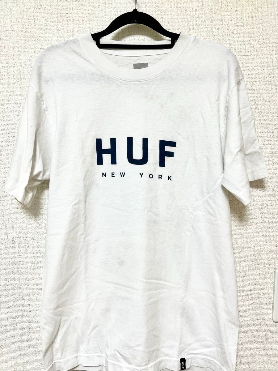 HUF白Tシャツ半袖 プリントTシャツ  ホワイト　ニューヨーク　ny