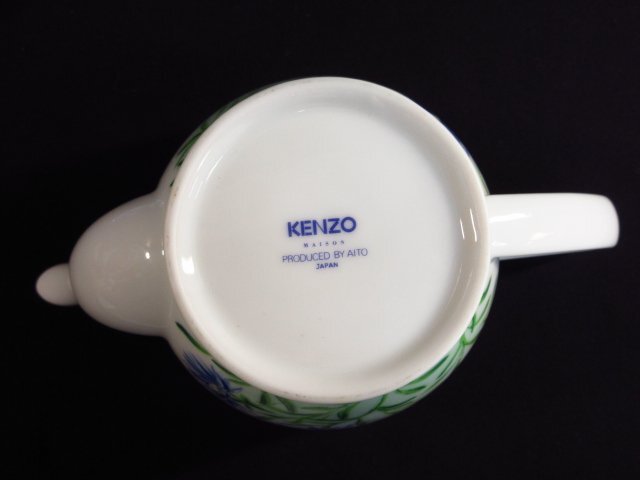 r5597　極美品　KENZO　MAIZON　茶器セット　PRODUCE　ｂｙ　AITO　湯のみ5客　ポット1点　ティーポット/カップ　日本製　花柄系　ケンゾー_画像10