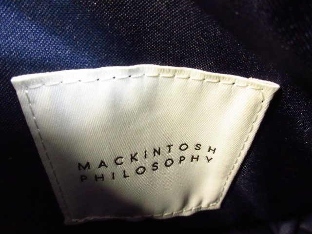 y5632 прекрасный товар MACKINTOSH PHILOSOPHY сумка "body" чёрная кожа нейлон темно-синий one плечо Macintosh firosofi-