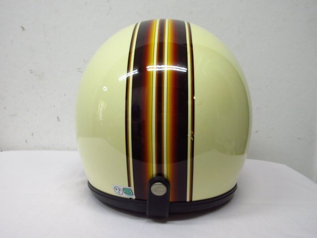 t5640　TNK　BIKERS　レディース　ジェットヘルメット　シールド付　BJ-6L　54-56cm　バイクヘルメット　アイボリーｘブラウン系_画像3