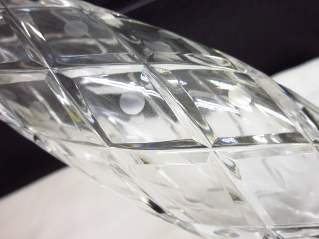 r5735　未使用保管品 LAUSITZER　クリスタルガラス 花瓶 GLAS　MADE IN G.D.R　クリスタル　フラワーベース　　花器　_画像3