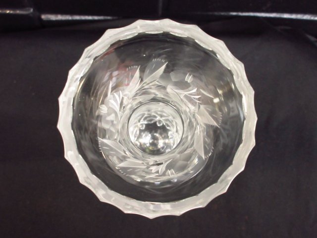 r5735　未使用保管品 LAUSITZER　クリスタルガラス 花瓶 GLAS　MADE IN G.D.R　クリスタル　フラワーベース　　花器　_画像5