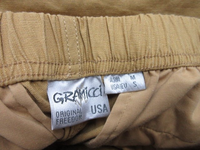 4141　美品　 GRAMICCI　USA　パンツ　Mサイズ　リネンブレンドｘコットン　キャメル系_画像5