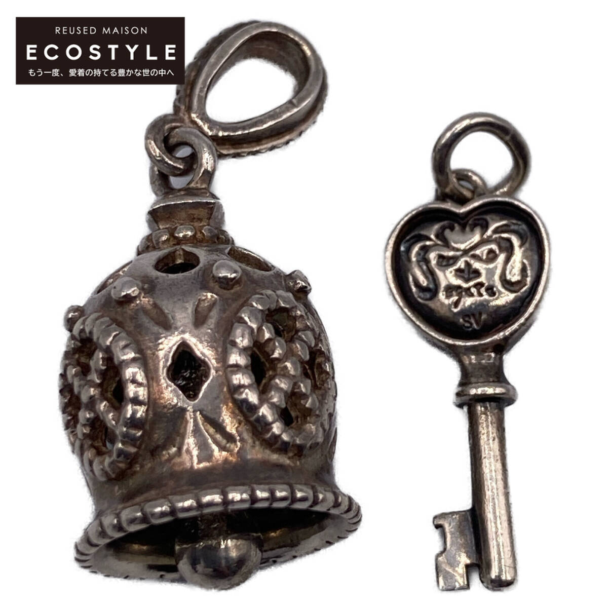 agete Agete серебряный 925 bell type, ключ type верх 2 пункт подвеска с цепью 