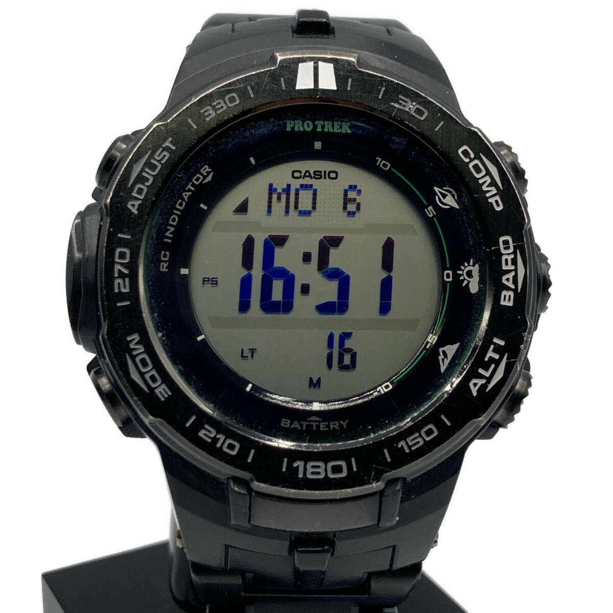 1 jpy CASIO Casio PRW-3100FC black Protrek radio wave solar wristwatch 