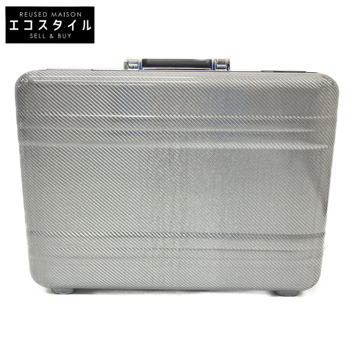 [1 jpy / as good as new ] ZERO HALLIBURTON Zero Halliburton silver car bon attache case trunk 