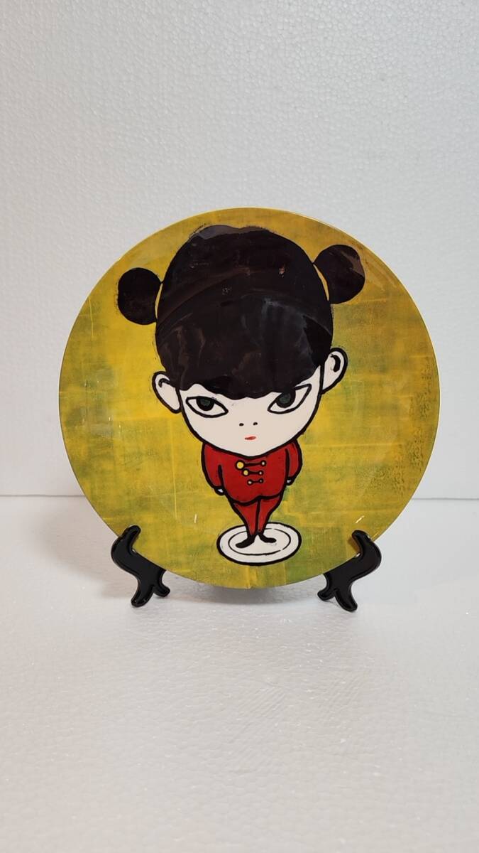 【模写】奈良美智 Yoshitomo Nara Ceramic 飾り皿 PLATE Diam. 20CM #24_画像1