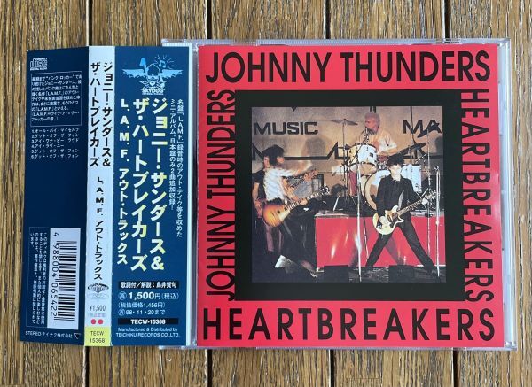 JOHNNY THUNDERS AND THE HEARTBREAKERS◆ジョニー・サンダース＆ザ・ハートブレイカーズ - L.A.M.F. OUT TRACKS オビ付国内盤_画像1