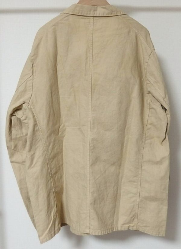 or slow orslow オアスロウ Cotton Linen Tailored Collar Work Jacket コットン リネン テーラード カラー ワーク ジャケット 3_画像2