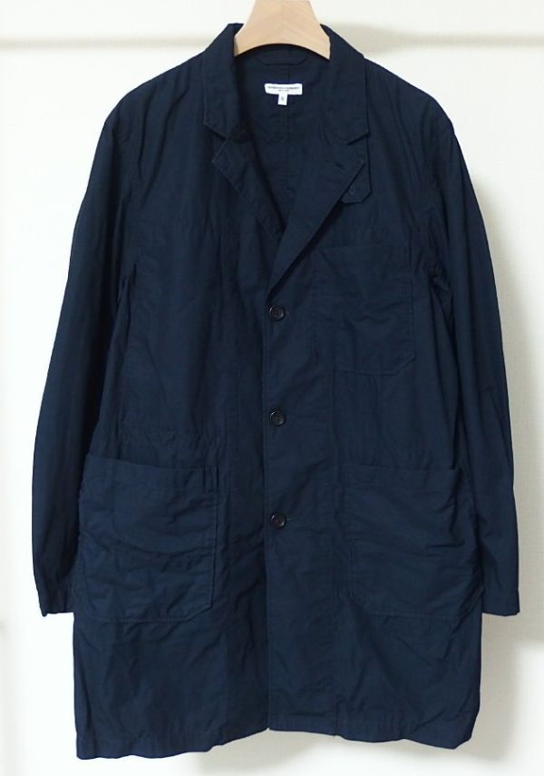 Engineered Garments エンジニアードガーメンツ Duster Weather Poplin ダスター ショップ コート S 紺_画像1