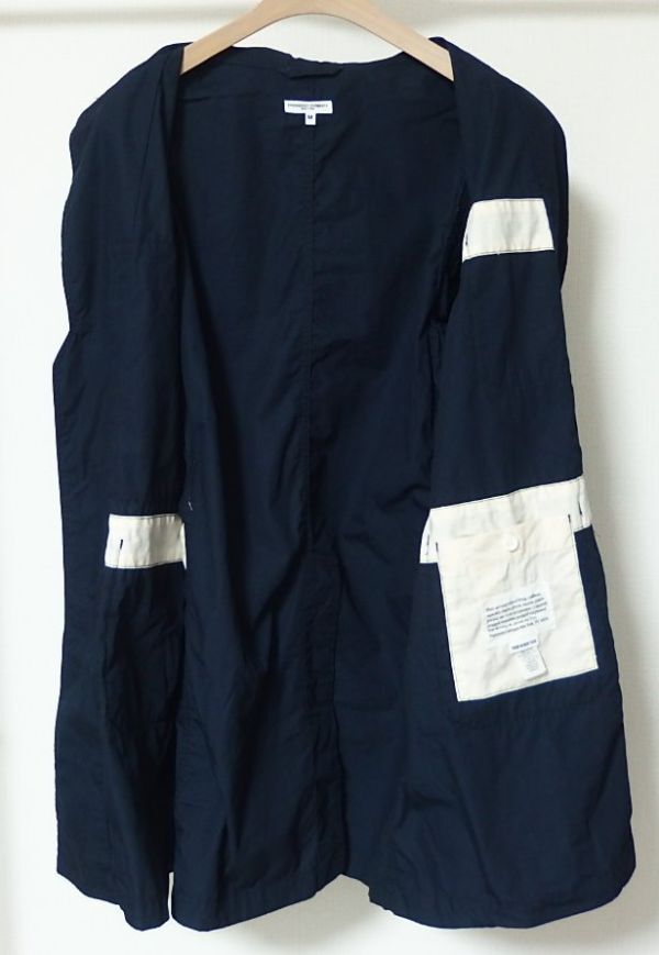 Engineered Garments エンジニアードガーメンツ Duster Weather Poplin ダスター ショップ コート M 紺_画像3