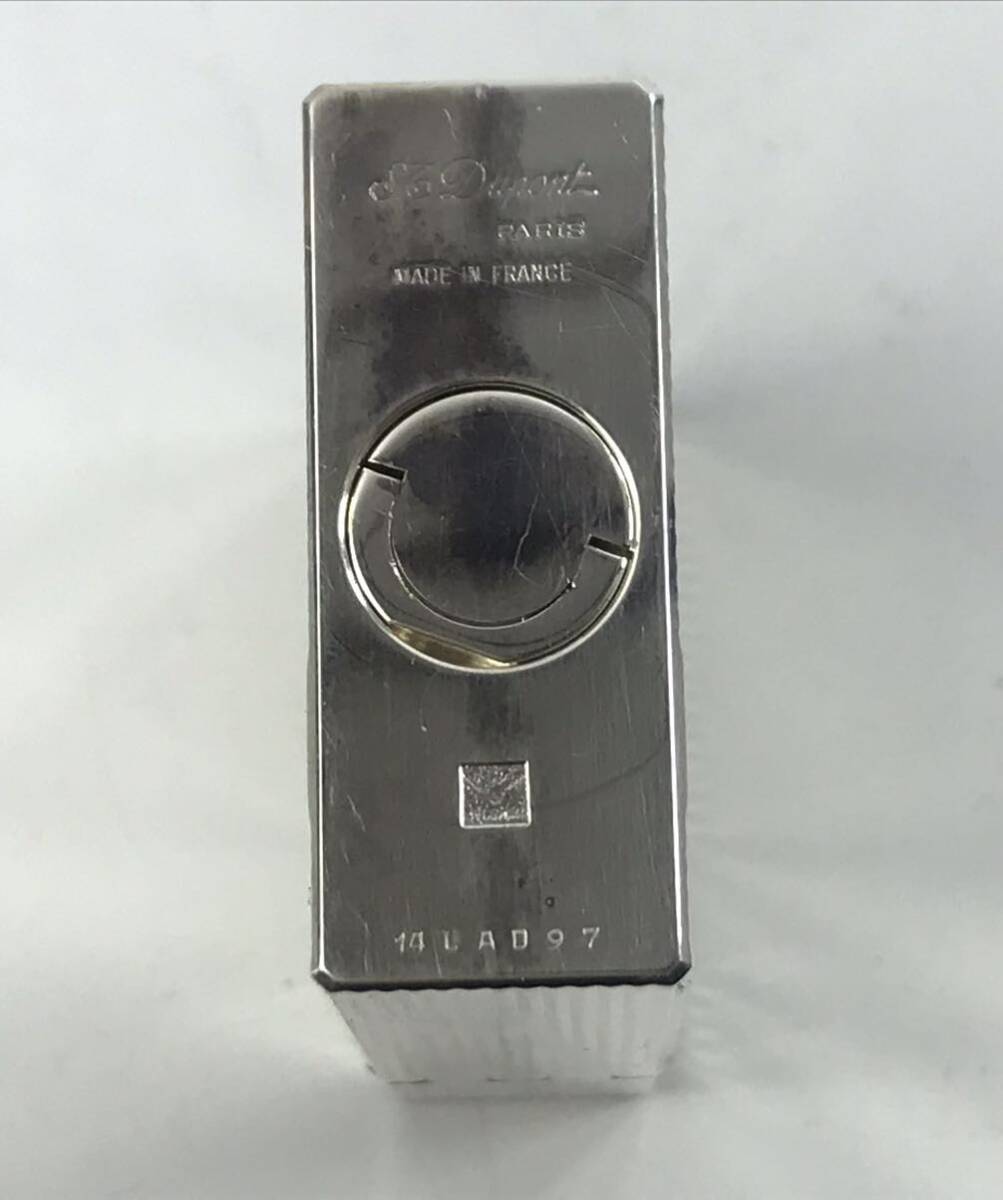 1000 jpy ~** put on fire not yet verification * gas lighter S.T Dupont Dupont 14LAD97 PARLIAMENT silver roller type smoking .*okoy2667052-257*p6272