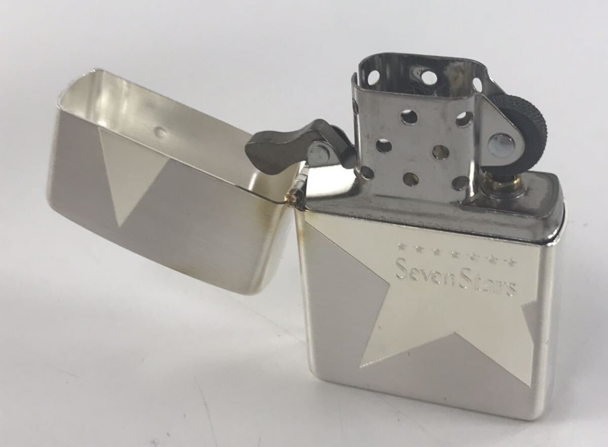 1000円~●★着火未確認★ オイルライター ZIPPO Seven Stars シルバー SE-No.12176 ケース付 ★okoy2661529-64★p6263_画像1