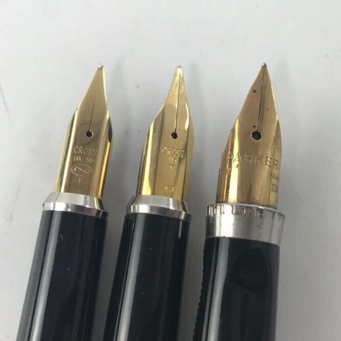 1000円~●★筆記未確認★ 万年筆 色々 SHEAFFER PARKER CROSS ペン先 14K 18K-750 スターリングシルバー まとめ ★okoy2614097-229★op3731_画像2