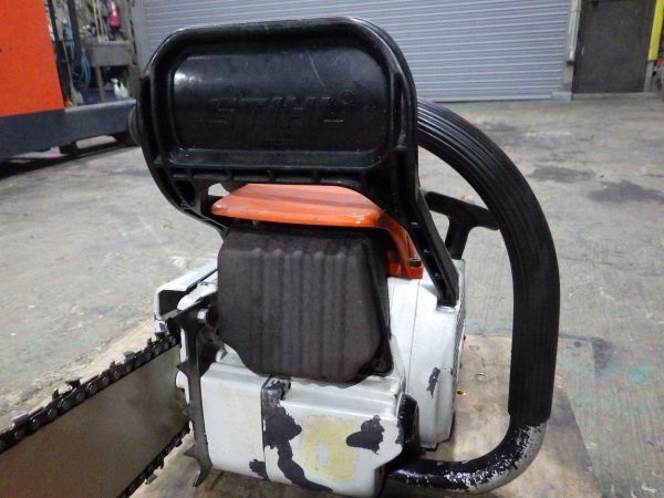 f1681▼ スチール 038AV エンジン チェンソー ガイドバー500mm 62cc 木工 切断 STIHL 中古_画像5