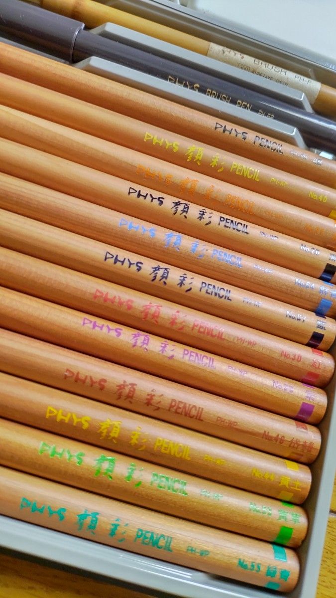 ●クレタケ PHYS 顔彩ペンシルセット 水彩色鉛筆 画材セット 水彩絵の具 絵の具 色鉛筆