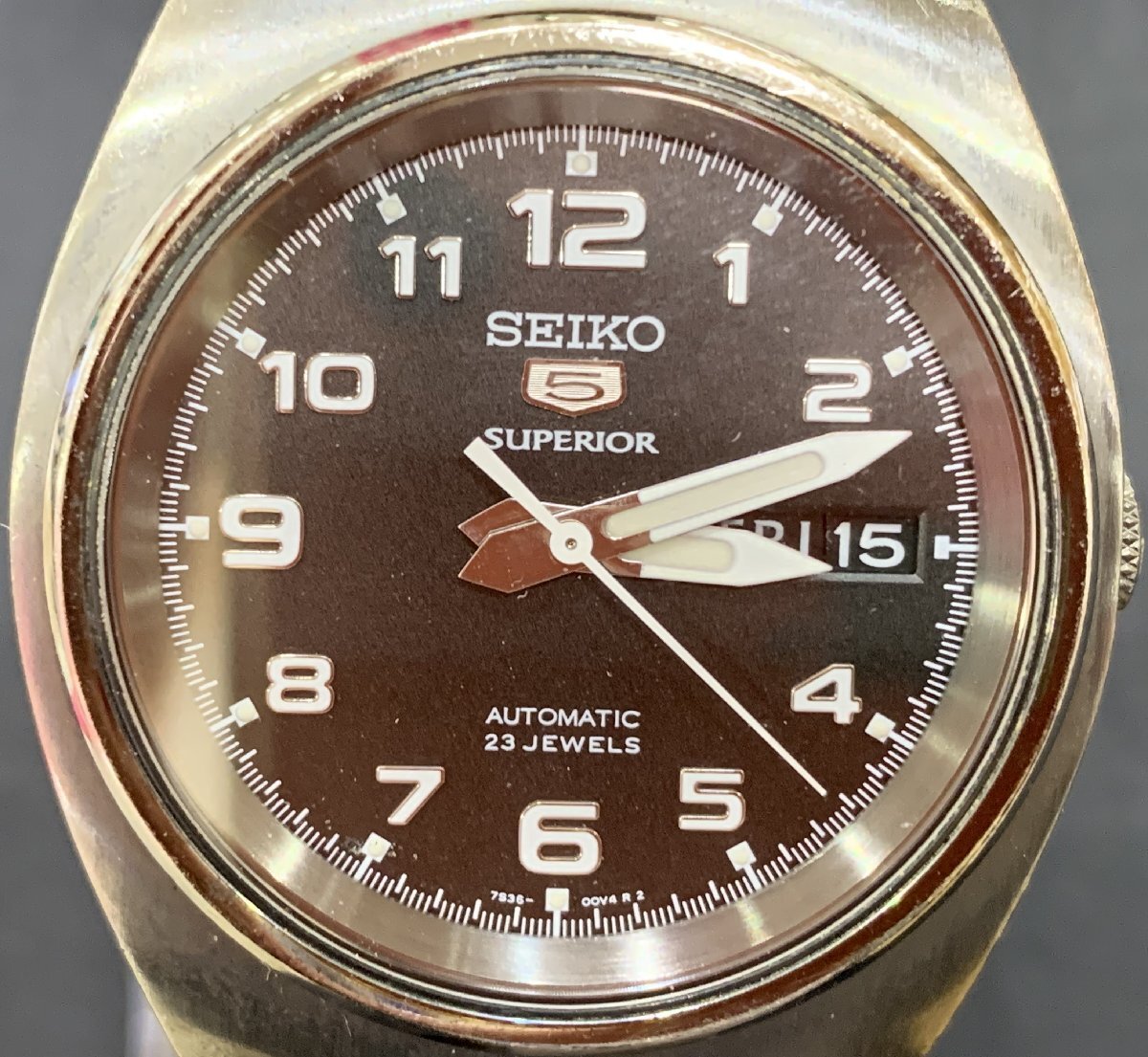 【5YI香05006C】1円スタート★SEIKO★5スポーツ★Superior★スーペリア★7S36-00P0★黒文字盤★自動巻き★スケルトン★腕時計★現状品_画像3