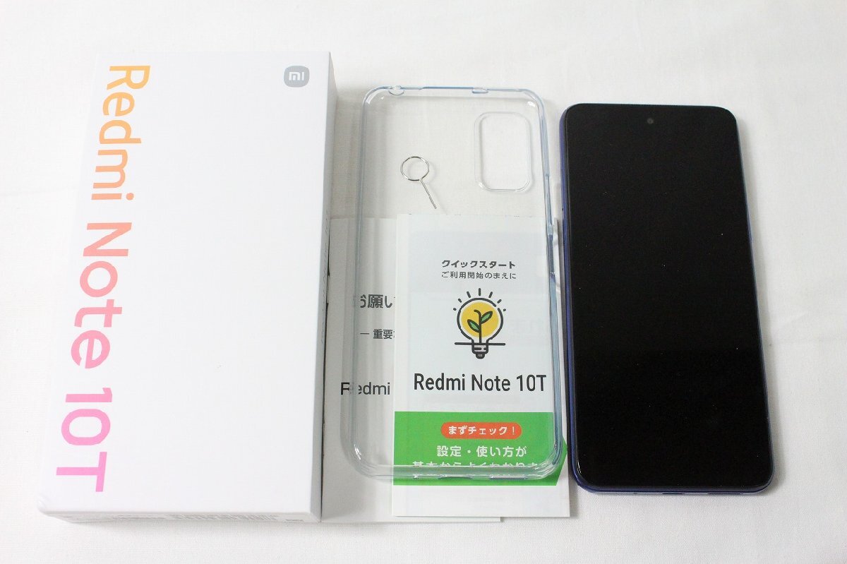 【5qP05006E】★動作品★Redmi Note 10T★A101XM★ソフトバンク★android★ナイトタイムブルー★SIMフリー★64GB★スマホ★現状品_画像1