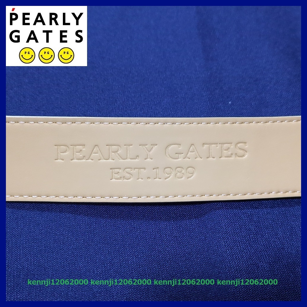 限定完売 貴重 正規品 パーリーゲイツ PEARLY GATES PG-89 BIGロゴ 凹凸全ロゴ ベルト 白 103㎝ 全サイズ カット調節可能 男女兼用 UNISEXの画像7