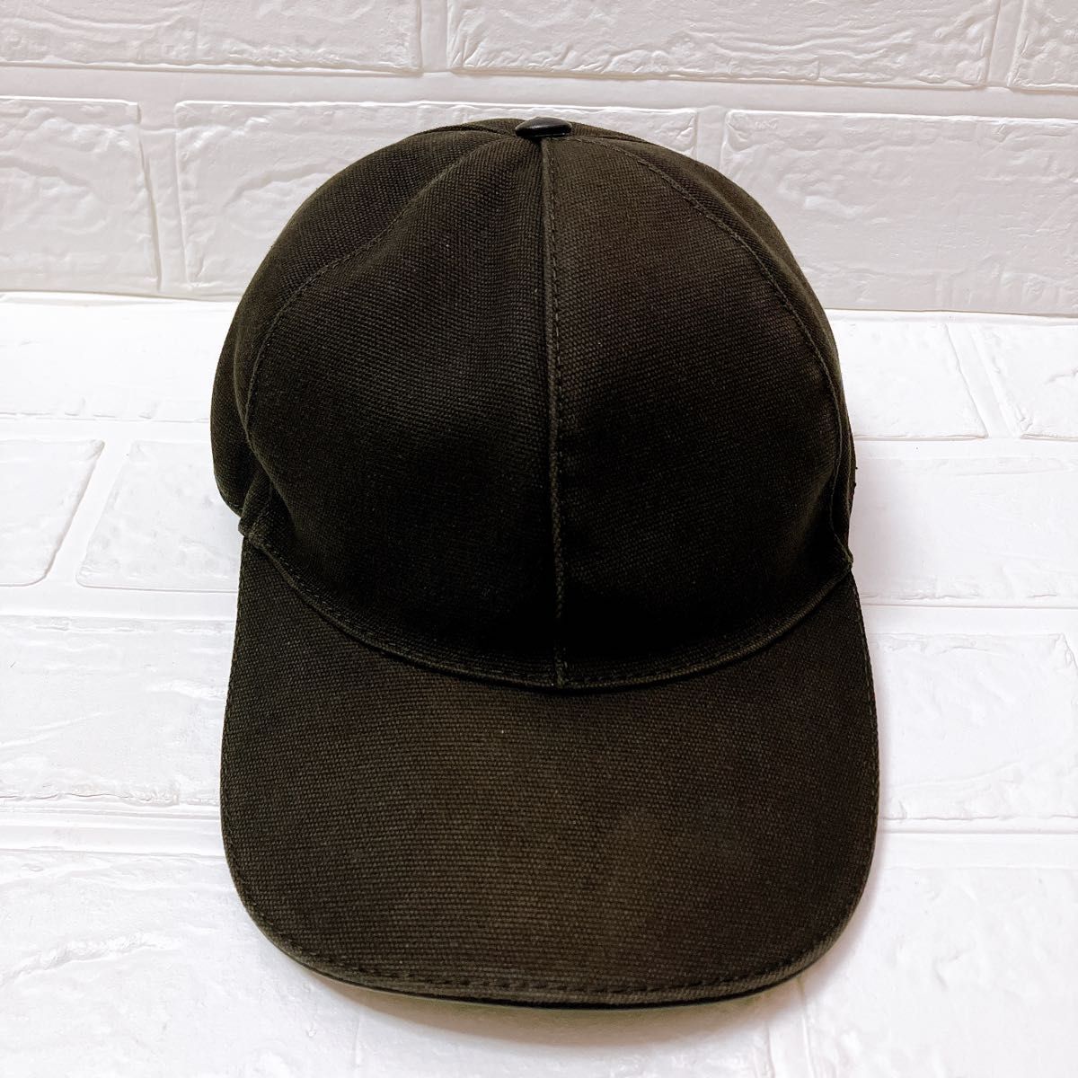 【洗浄済】グッチ GUCCI キャップ 帽子 ハット ブラック 927 シェリーライン 黒 メンズ レディース