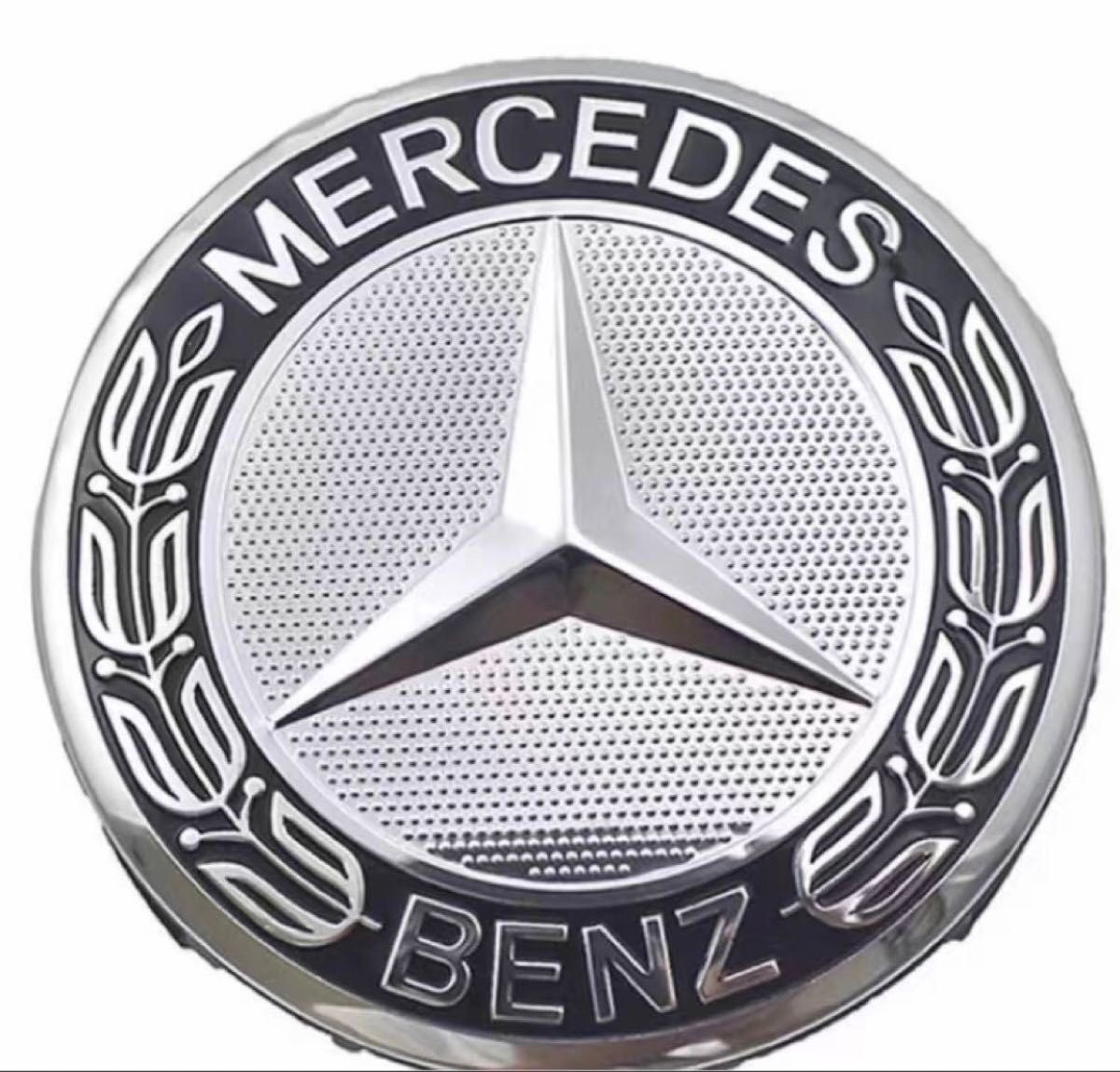 メルセデスベンツ  ホイールセンターキャップ ハブキャップ　75mm 4個セット　 Mercedes-Benz ブラック