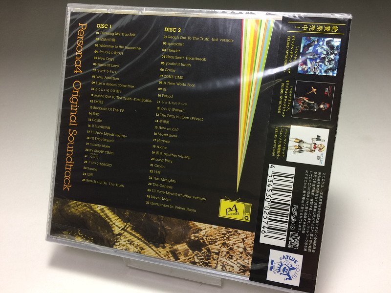 [ новый товар нераспечатанный ] Persona 4 оригинал саундтрек саундтрек 2 листов комплект CD первый раз specification первое издание / PERSONA 4 *18