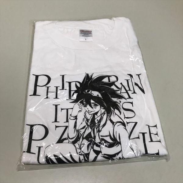 Z12107 ◆未開封品 ファイ・ブレイン 神のパズル タイポグラフ柄 Tシャツ Lサイズ_画像1