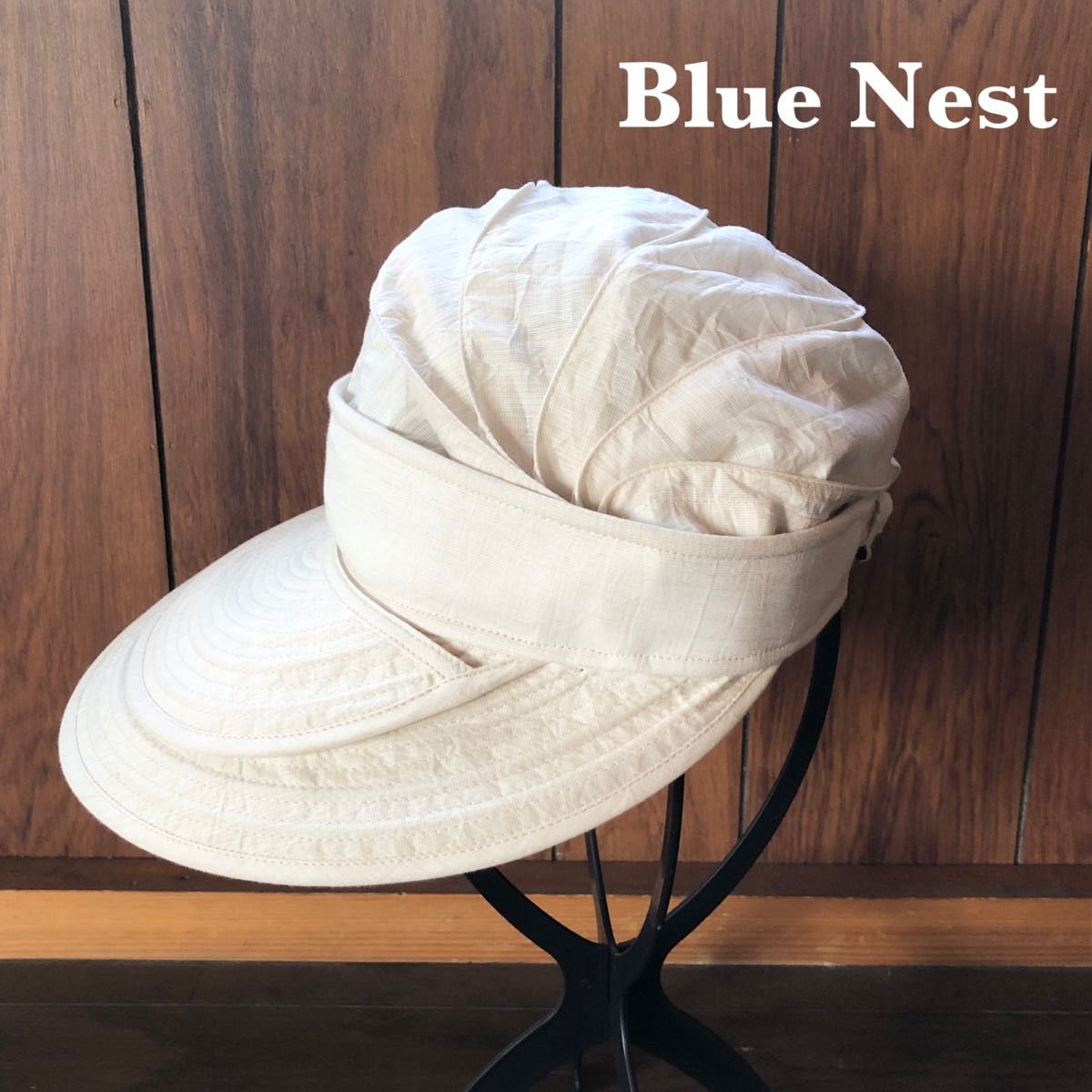 【Blue Nest】麻混　軽量　3way 帽子　水野ミリナー株式会社
