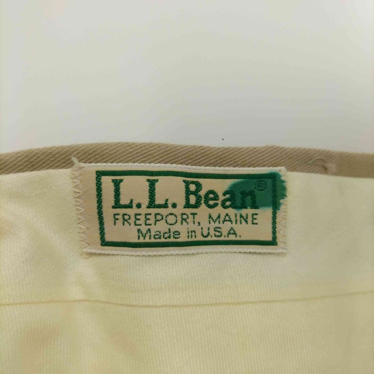 L.L.Bean(エルエルビーン) USA製 80～90s 2タックワイドチノ メンズ 40 中古 古着 0230_画像6