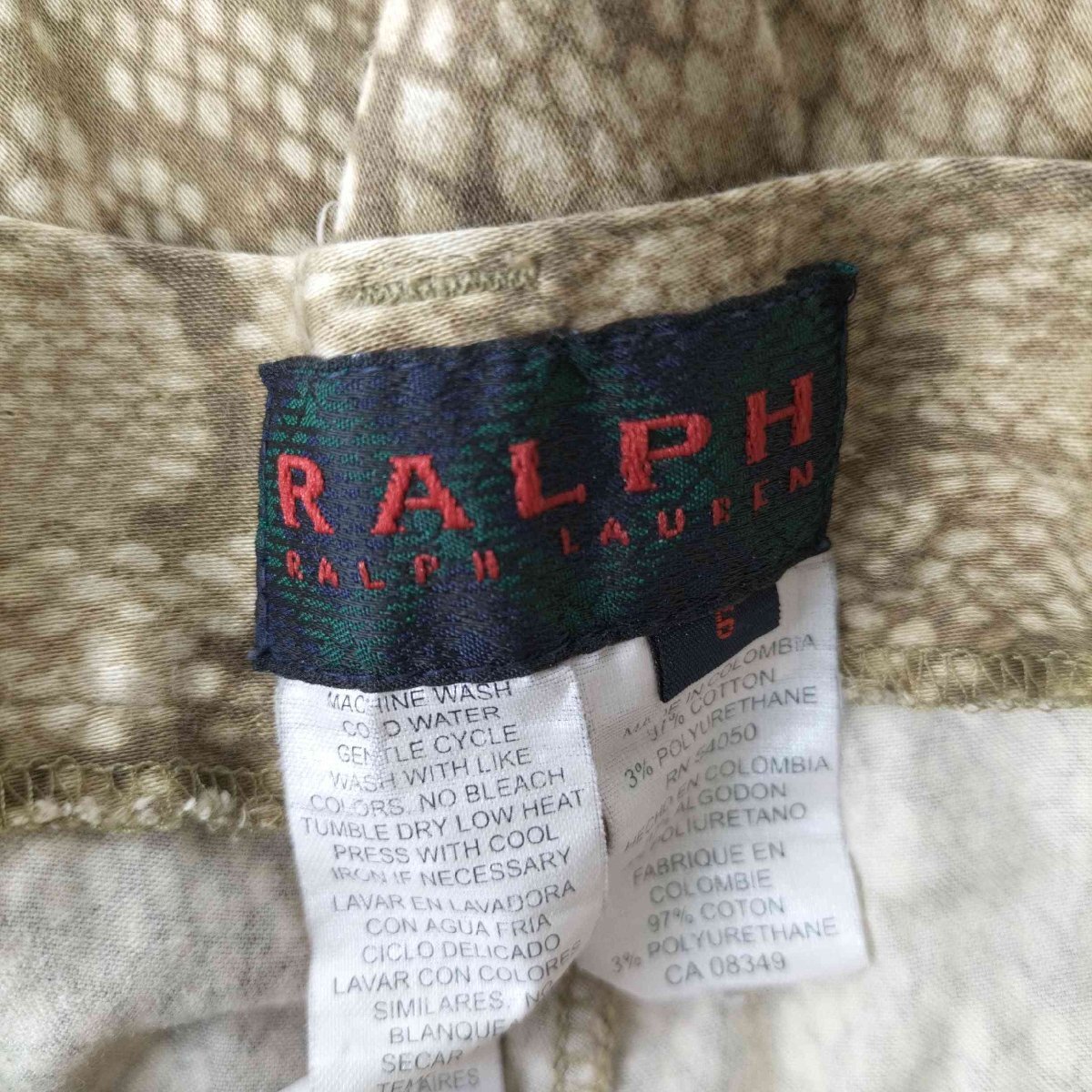 RALPH LAUREN(ラルフローレン) パイソンプリント ブーツカットパンツ ロケットTALON レデ 中古 古着 0425_画像6