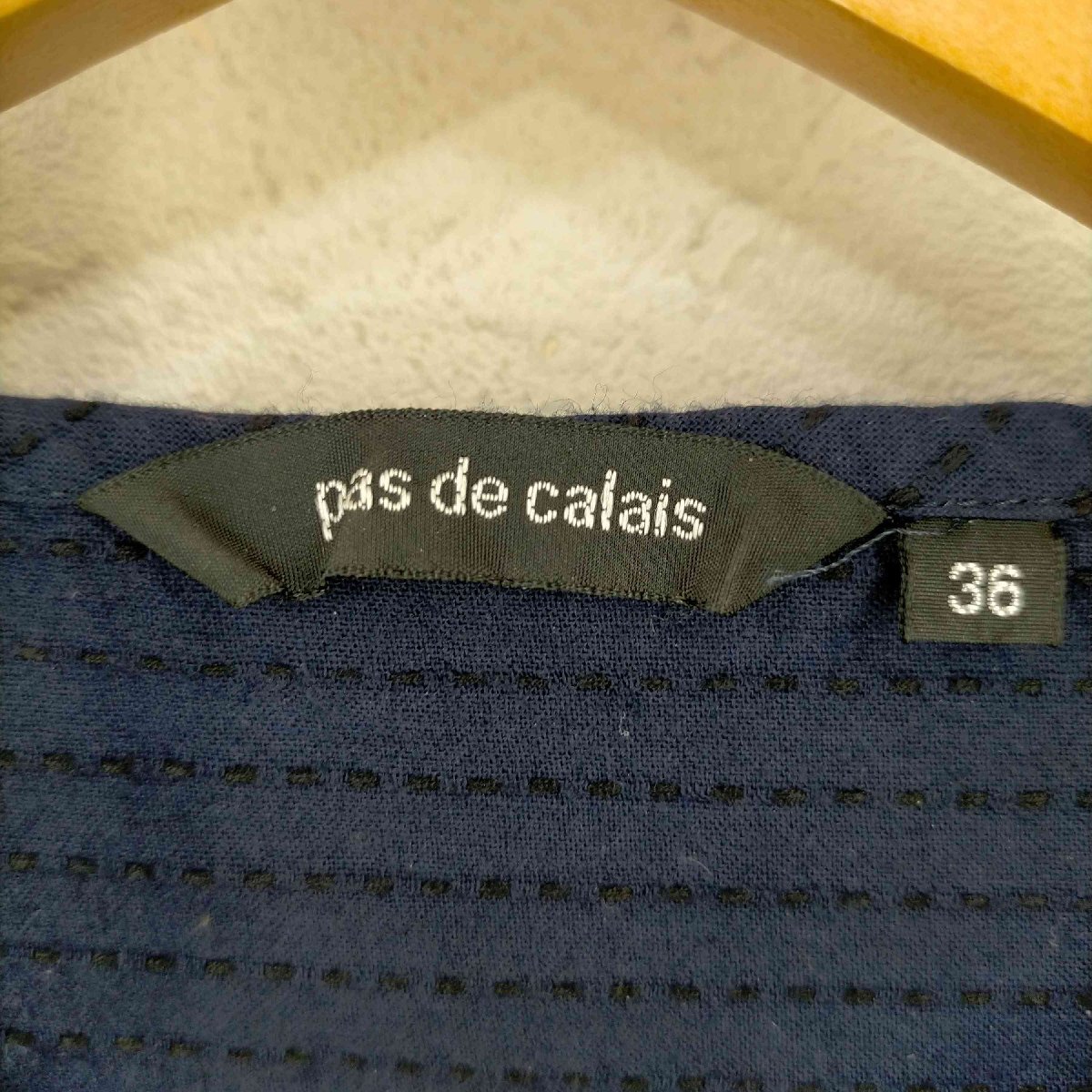 pas de calais(パドカレ) 製品染め 比翼 ブラウス レディース JPN：36 中古 古着 0523の画像6