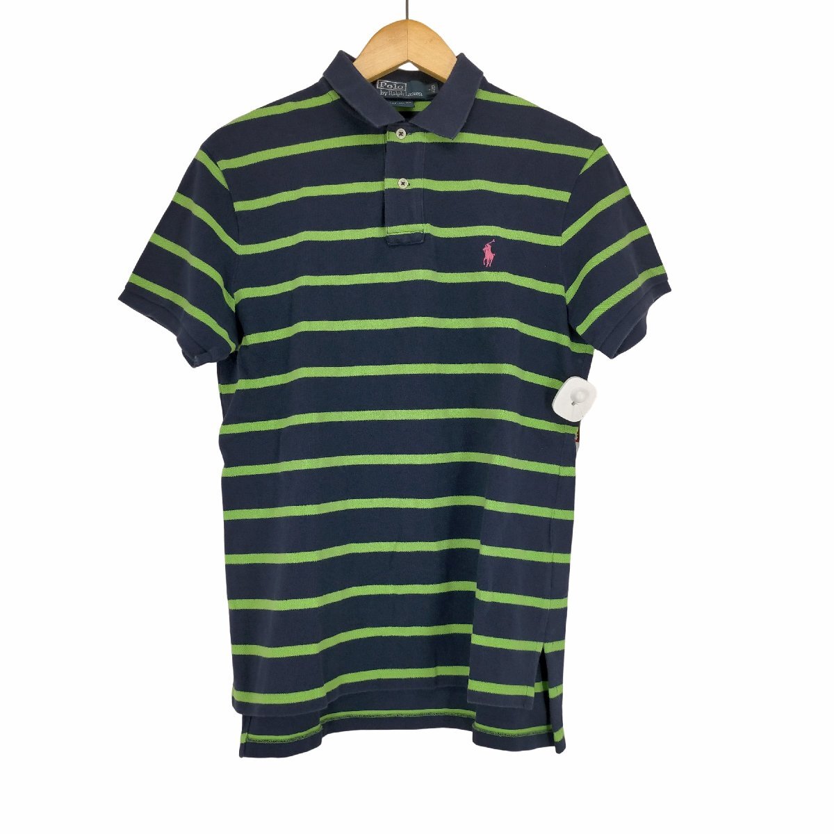 Polo by RALPH LAUREN(ポロバイラルフローレン) CUSTOM FIT ボーダーポロシャ 中古 古着 0446_画像1