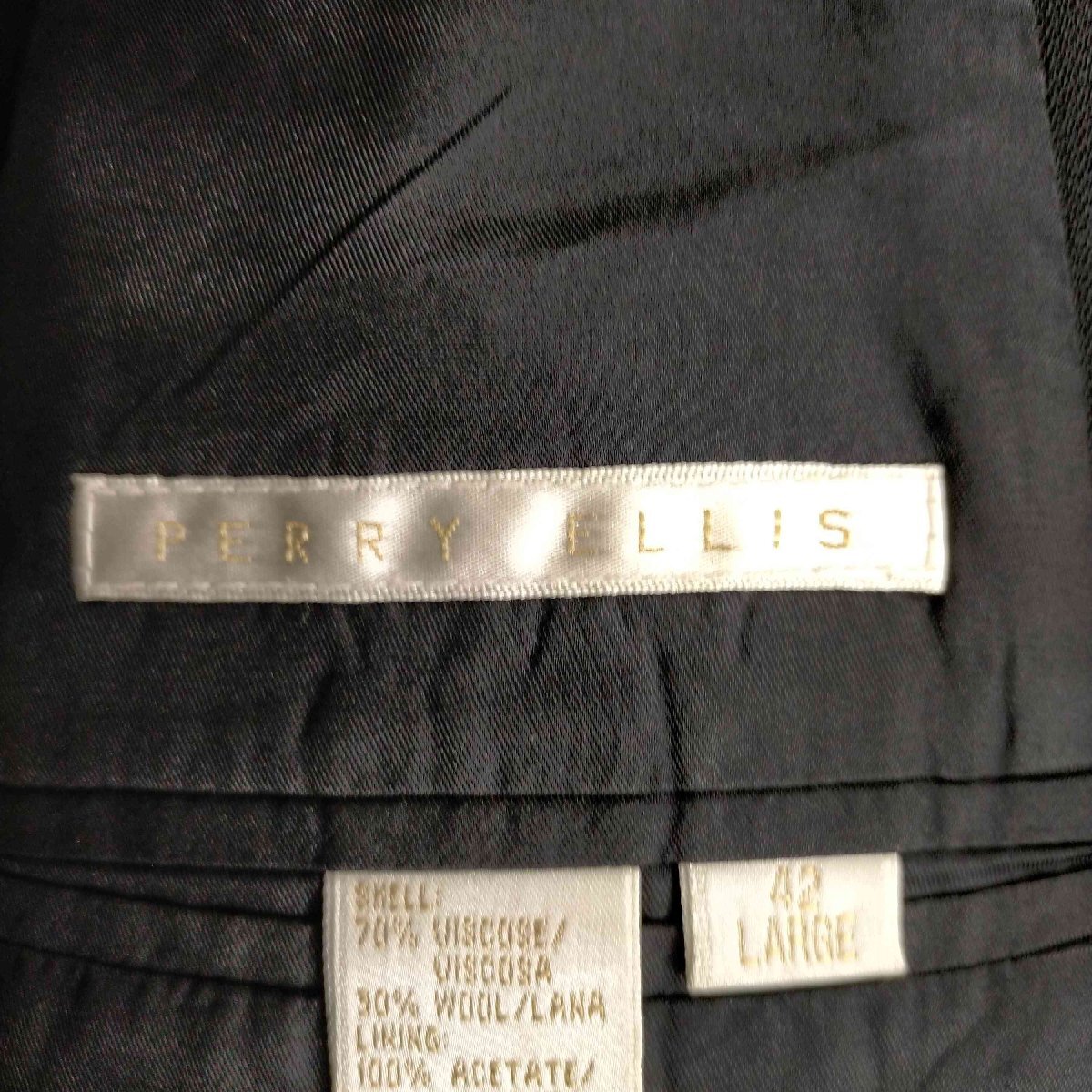 PERRY ELLIS(ペリーエリス) ウールテーラードジャケット メンズ 42LARGE 中古 古着 0228_画像6
