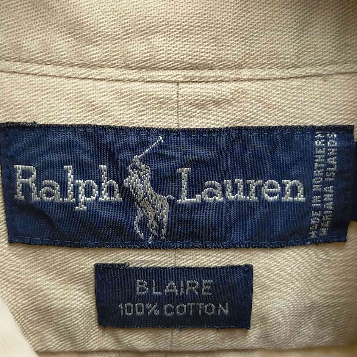 RALPH LAUREN(ラルフローレン) BLAIRE ポニー刺繍 ボタンダウンシャツ メンズ impo 中古 古着 0843_画像6