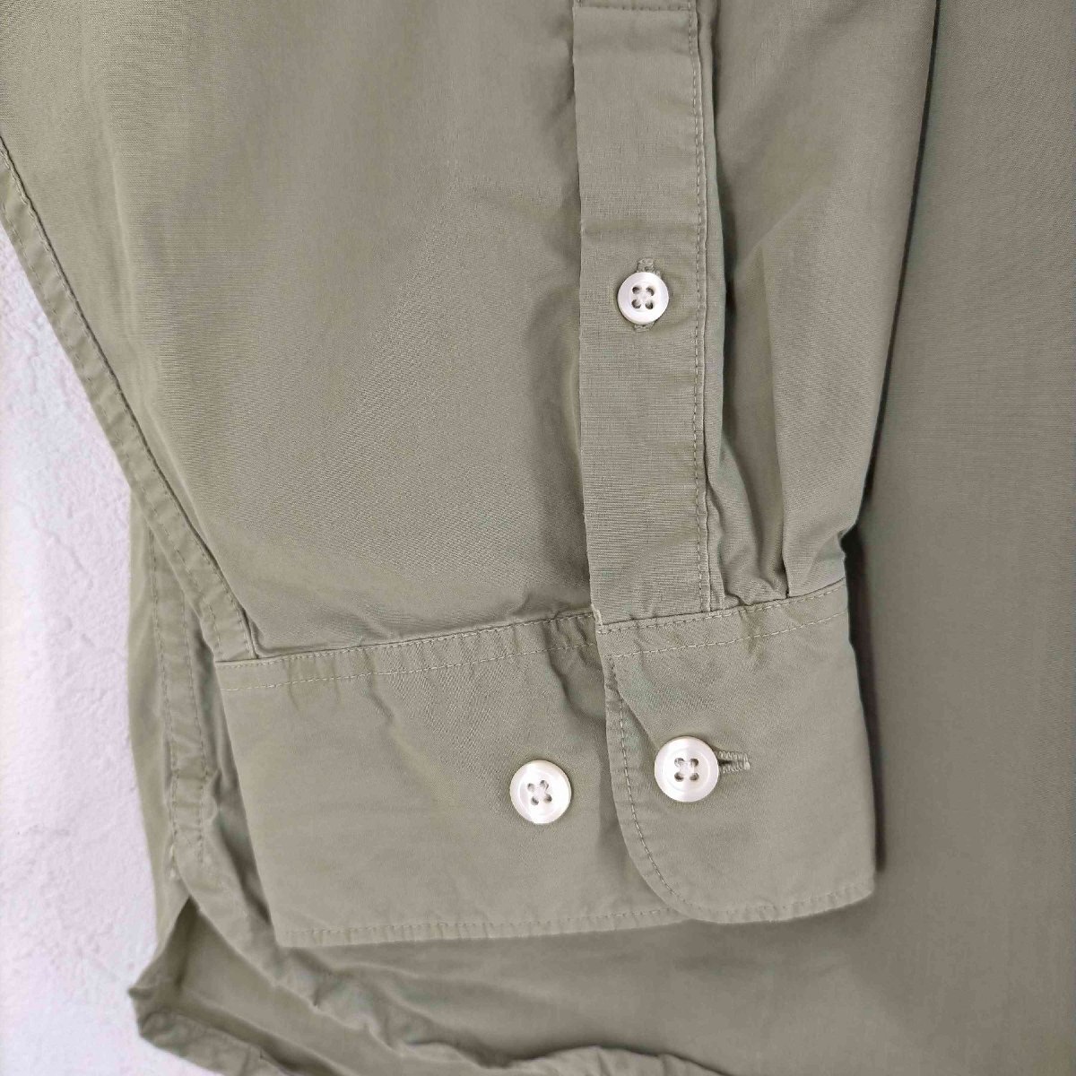 Gap(ギャップ) 90-00s OLD GAP 裾ロゴ刺繍 コットンL/Sシャツ マチ付き メンズ im 中古 古着 0927_画像4