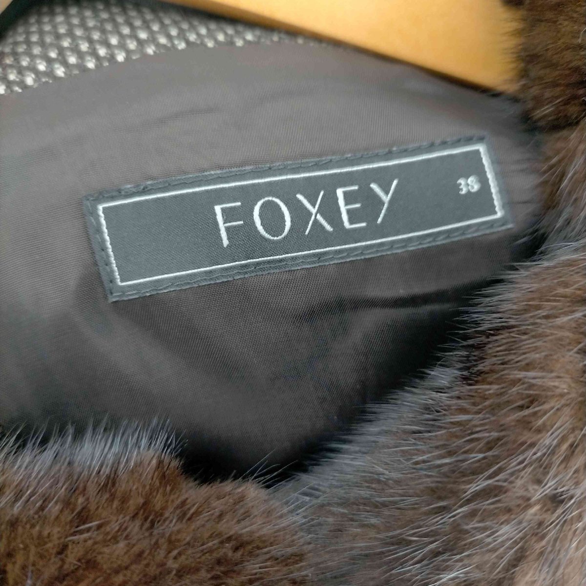 FOXEY(フォクシー) FOXEY BOUTIQUE ワンピース ミニ 七分袖 総柄 ミンクファー レデ 中古 古着 0928_画像6